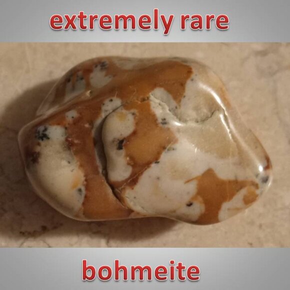 EXTREMELY RARE! Bohmeite polished tumbled fossil /stone / rock / crystal 03